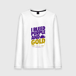 Лонгслив хлопковый мужской Lakers nation, цвет: белый