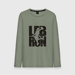 Лонгслив хлопковый мужской Lebron Dunk, цвет: авокадо