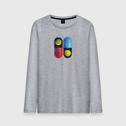 Лонгслив хлопковый мужской 2 капсулы настроения, цвет: меланж
