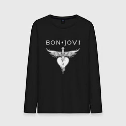 Лонгслив хлопковый мужской Bon Jovi Its My Life, цвет: черный