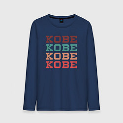 Лонгслив хлопковый мужской Kobe name, цвет: тёмно-синий