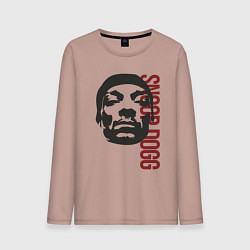 Лонгслив хлопковый мужской Репер Snoop Dogg, цвет: пыльно-розовый