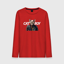 Мужской лонгслив Cat boy