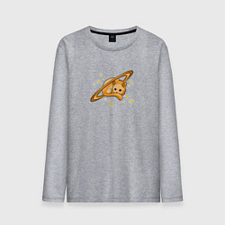 Лонгслив хлопковый мужской Пушистая планета, цвет: меланж