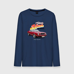 Мужской лонгслив Ретро маслкар Ford Mustang