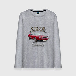 Лонгслив хлопковый мужской Маслкар Ford Mustang, цвет: меланж