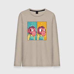 Мужской лонгслив Обезьянка малыш