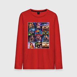 Лонгслив хлопковый мужской Звездный путь посторы, цвет: красный