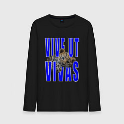 Лонгслив хлопковый мужской Vive ut vivas, цвет: черный