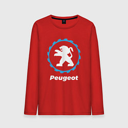 Лонгслив хлопковый мужской Peugeot в стиле Top Gear, цвет: красный
