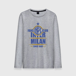 Лонгслив хлопковый мужской Inter Milan fans club, цвет: меланж