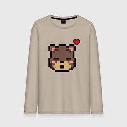 Мужской лонгслив Пиксельный мишка