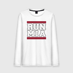 Лонгслив хлопковый мужской Run Miami Heat, цвет: белый