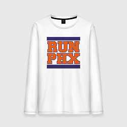 Лонгслив хлопковый мужской Run Phoenix Suns, цвет: белый