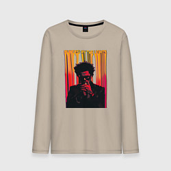 Лонгслив хлопковый мужской Blinded by the lights, цвет: миндальный