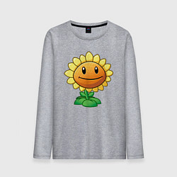 Лонгслив хлопковый мужской Подсолнух красивый, цвет: меланж