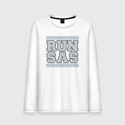 Лонгслив хлопковый мужской Run San Antonio Spurs, цвет: белый