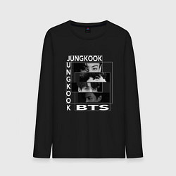 Лонгслив хлопковый мужской Чонгук BTS JungKook, цвет: черный