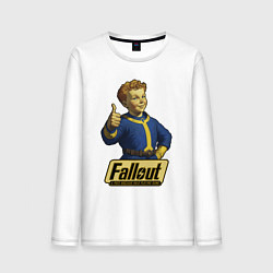 Лонгслив хлопковый мужской Real vault boy, цвет: белый