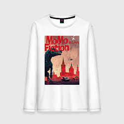 Лонгслив хлопковый мужской MoMo - динозавр в Москве, цвет: белый
