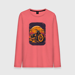Лонгслив хлопковый мужской Vintage Harley Tribute, цвет: коралловый