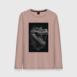 Мужской лонгслив Крокодил стиль тату
