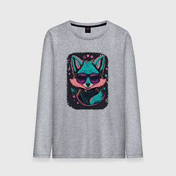 Лонгслив хлопковый мужской Sweet Little Fox, цвет: меланж