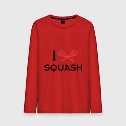Лонгслив хлопковый мужской I Love Squash, цвет: красный