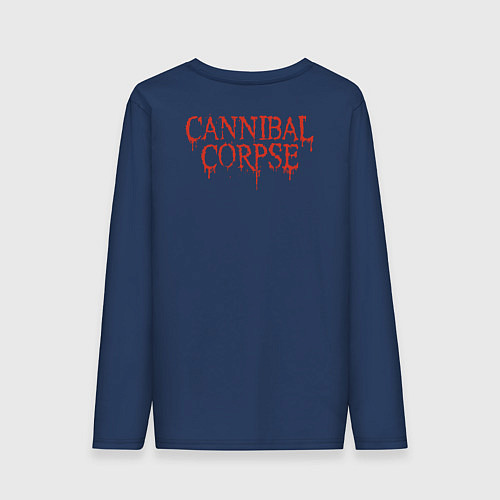 Мужской лонгслив Cannibal Corpse - metal / Тёмно-синий – фото 2