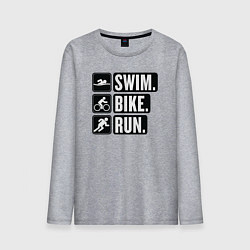 Мужской лонгслив Swim bike run