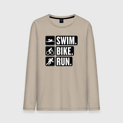 Мужской лонгслив Swim bike run