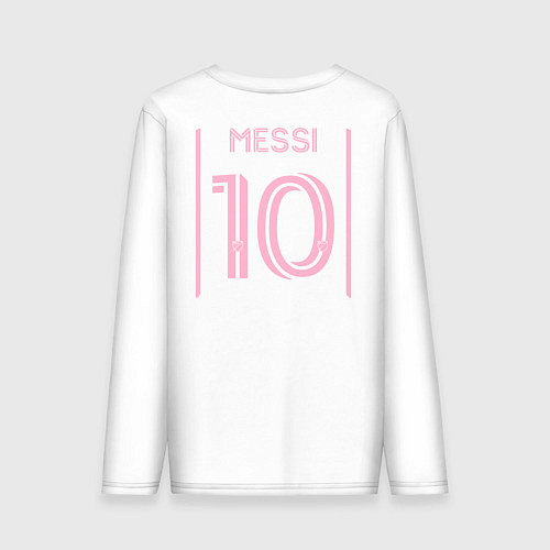 Мужской лонгслив Лионель Месси ФК Интер Майами форма гостевая / Белый – фото 2