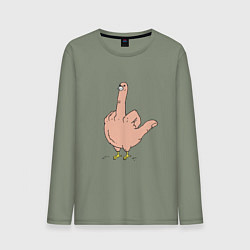 Мужской лонгслив Пошлая птичка - смешной фак