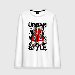 Лонгслив хлопковый мужской Urban Style, цвет: белый