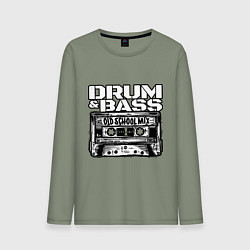 Лонгслив хлопковый мужской Dnb oldschool, цвет: авокадо