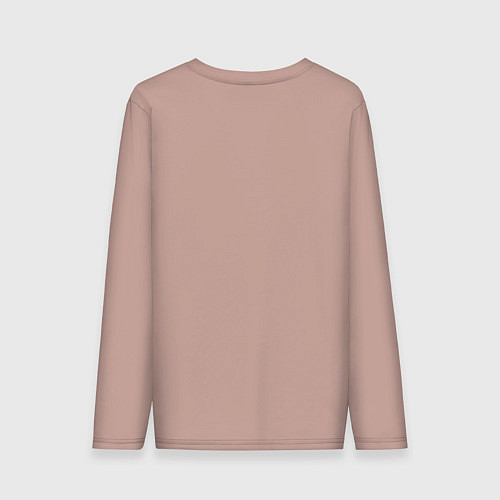 Мужской лонгслив Fox cub - urban style - neural network / Пыльно-розовый – фото 2