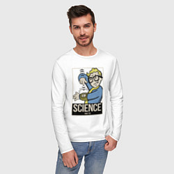 Лонгслив хлопковый мужской Vault science, цвет: белый — фото 2