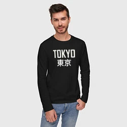 Лонгслив хлопковый мужской Japan - Tokyo, цвет: черный — фото 2