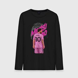 Лонгслив хлопковый мужской Лионель Месси Интер Майами 10, цвет: черный