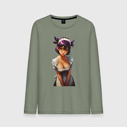 Мужской лонгслив Лена служанка из Бесконечного лета