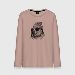 Мужской лонгслив Медведь в шапке