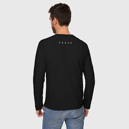 Мужской лонгслив Похер от Менделеева / Черный – фото 4