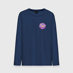 Лонгслив хлопковый мужской Baldurs Gate 3 D20, цвет: тёмно-синий