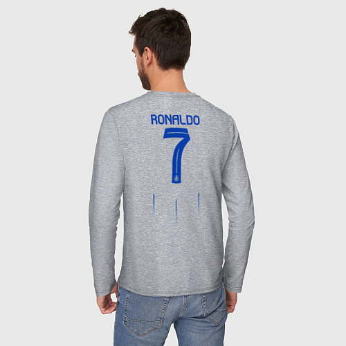Мужской лонгслив Криштиану Роналду ФК Аль Наср форма 2324 домашняя / Меланж – фото 4
