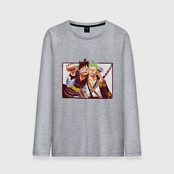 Мужской лонгслив Луффи и Ророноа Зоро - Ван пис