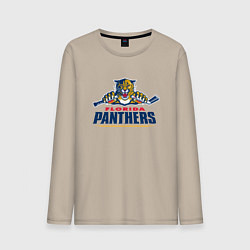 Лонгслив хлопковый мужской Florida panthers - hockey team, цвет: миндальный