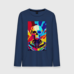 Мужской лонгслив Pop art skull