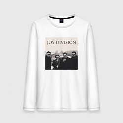 Лонгслив хлопковый мужской Тру фанат Joy Division, цвет: белый
