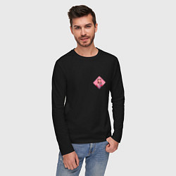 Лонгслив хлопковый мужской Арт Дженни из BlackPink - мини, цвет: черный — фото 2