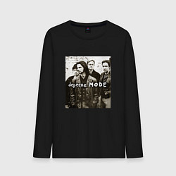 Лонгслив хлопковый мужской Depeche Mode - Devotional Tour Retro 01, цвет: черный
